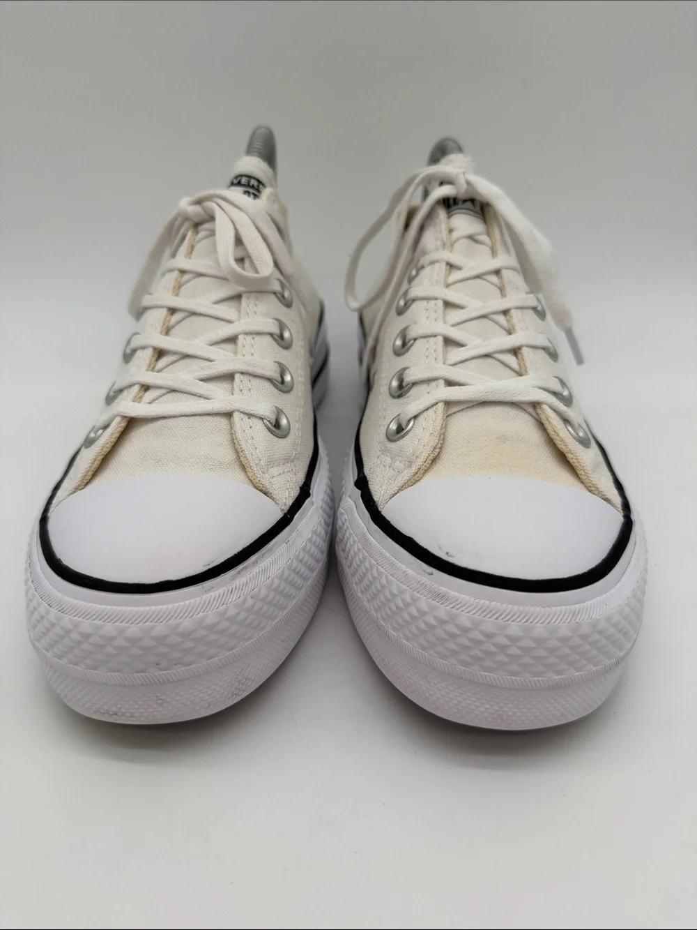 Converse Chuck Taylor All Star White Lift Low Platform Womens 8 Sneakers 560251F - Picture 6 of 16
